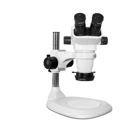 SSZ Stereo Zoom Binocular With Low-Profile LED Light On Lab Stand